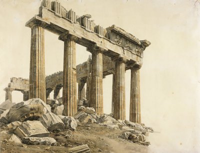 Die südöstliche Ecke des Parthenon, Athen von Giovanni Battista Lusieri